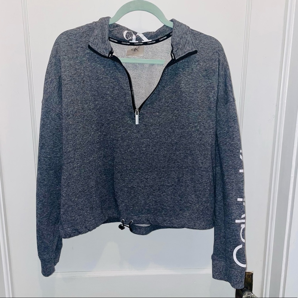 CALVIN KLEIN CROPPED QUARTER ZIP